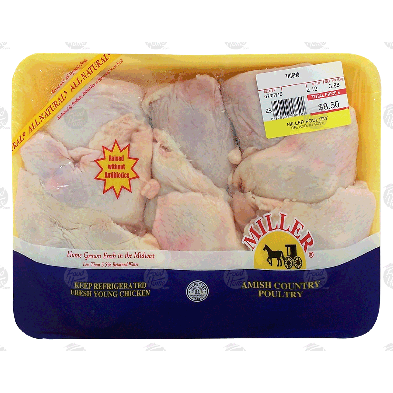 Miller chicken thighs, price per pound 1lb - Thighs - Poultry ...