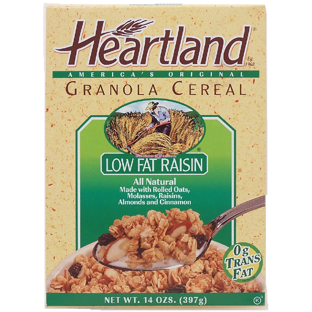 Heartland low fat granola cereal with raisin 14oz - Cereal, Dry