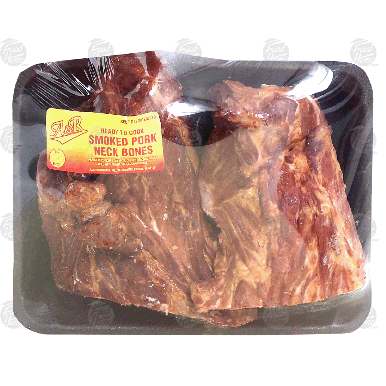 A & R smoked pork neck bones, ready to cook, price per pound 1lb
