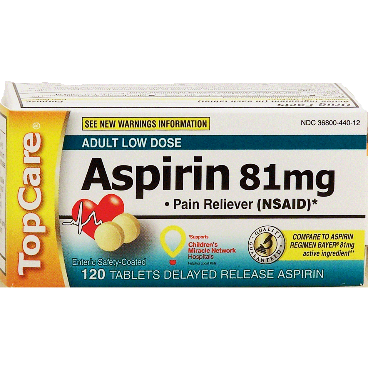 Top Care Aspirin 81 Mg Pain Reliever Delayed Release Tablets 120ct top-care-aspirin-81-mg-pain-reliever-delayed-release-tablets-120ct