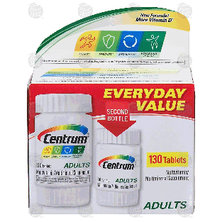 Centrum Adults multivitamin/multimineral supplement, 1st bottle - 130ct