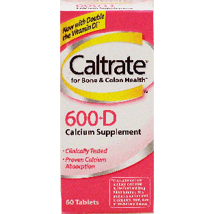 Caltrate  600+d3, calcium supplement tablets  60ct