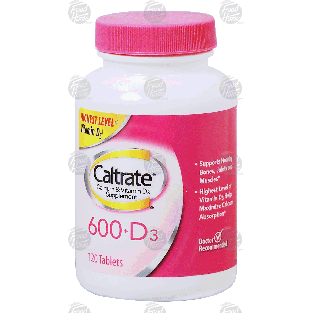Caltrate  calcium & vitamin d3 supplement, tablets  120ct