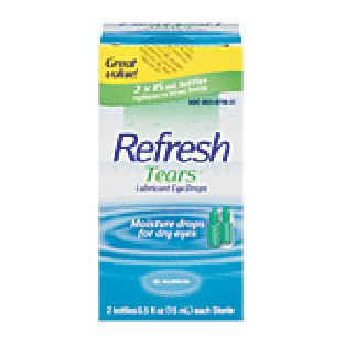 Refresh Tears lubricant eye drops, 2 - .5 fl oz bottles  2pk