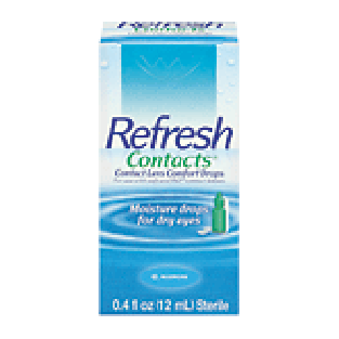 Refresh Contacts contact lens comfort drops, moisturizing reli 0.4fl oz