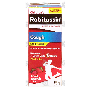 Robitussin Children's cough, fruit punch flavor  4fl oz