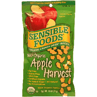 Sensible Foods Apple Harvest organic crunch dried snack pieces 0.75oz