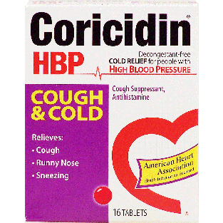 relieves cough, runny nose, and sneezing for people with high blood pressure