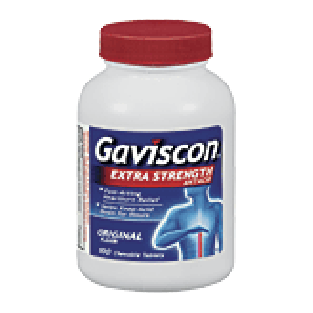 Gaviscon Antacid extra strength antacid, original flavor, 100 che 100ct