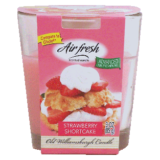scented candle, strawberry shortcake