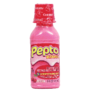 heartburn, indigestion, upset stomach, nausea, & diarrhea reliever, bismuth subsalicylate, cherry