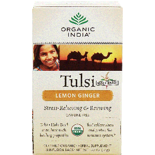 lemon ginger flavor herbal supplement tea, stress-relieveing & reviving, 18-bags