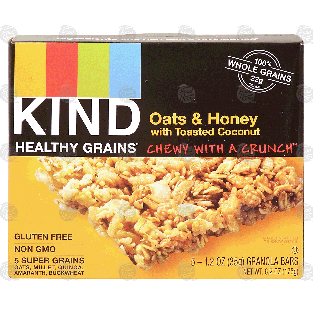 chewy with a crunch, oats & honey with toasted coconut, gluten free