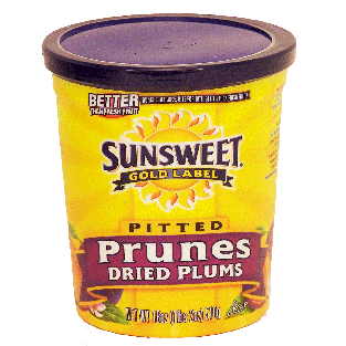 pitted prunes, dried plums