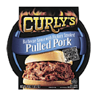 pulled pork, barbecue sauce with hickory smoke flavor