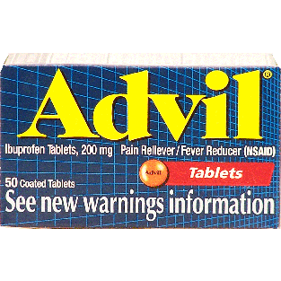 Advil  pain reliever/fever reducer, ibuprofen tablets, 200 mg  50ct