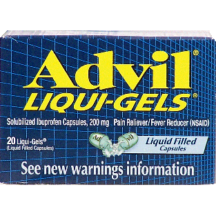 Advil Liqui-Gels pain reliever/fever reducer, ibuprofen capsule 20fl oz