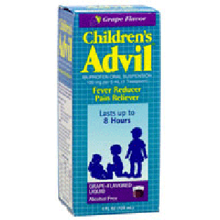 Advil  children's ibuprofen oral suspension 100mg per 5ml grape  4fl oz