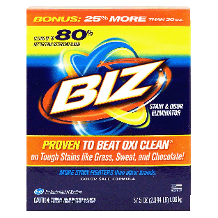 Biz  stain & odor eliminator for standard and high efficiency ma37.5oz