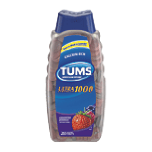 Tums Ultra 1000 antacid supplement, assorted berries, chewable ta265ct