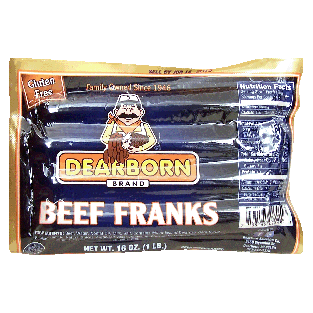 Dearborn  beef franks, 8-count 16oz