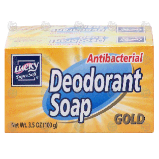 Lucky SuperSoft antibacterial deodorant soap, gold  2pk
