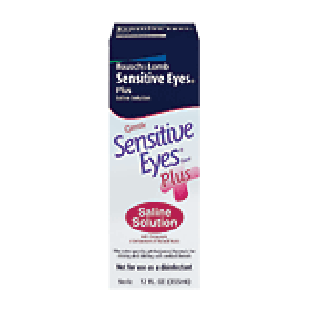 Bausch & Lomb Sensitive Eyes Plus gentle saline solution with p 12fl oz