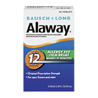 Bausch & Lomb Alaway Eye Drops Itch Relief Original Prescript0.34fl oz