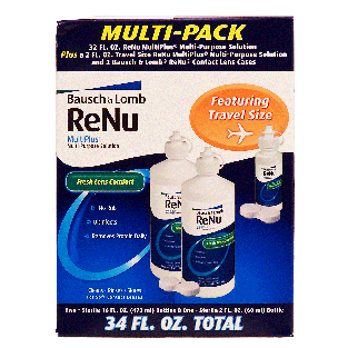 Bausch & Lomb Renu cleans, rinses, stores for sot contact lense34fl oz