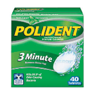 Polident Denture Cleanser 3 Minute Tablets 40ct