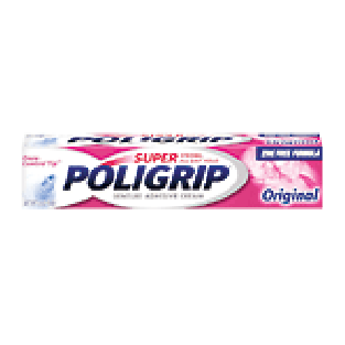 Super Poligrip  denture adhesive cream, original, zinc free formu2.4oz