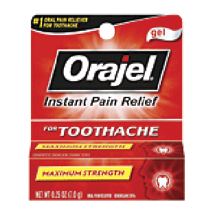 Orajel  maximum strength immediate toothache pain relief, fast-  0.25oz