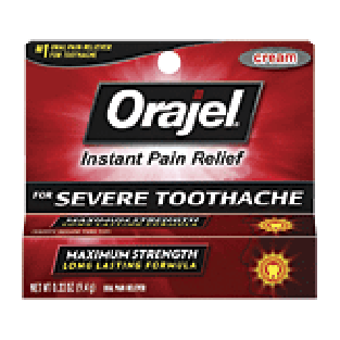 Orajel  severe toothache & gum relief plus, long-lasting cream,  0.33oz