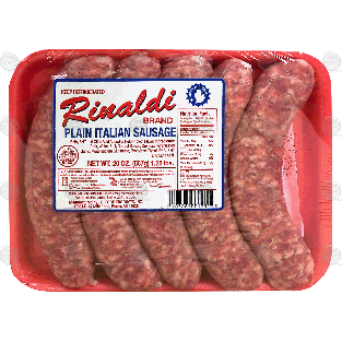 Rinaldi  plain italian sausage, 5-count 20oz