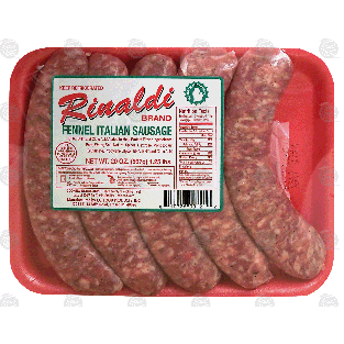 Rinaldi  fennel italian sausage, 5-count 20oz