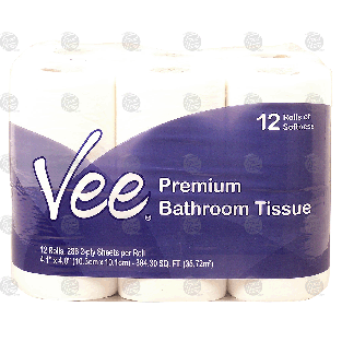 Vee  premium bathroom tissue, 12 rolls  12pk
