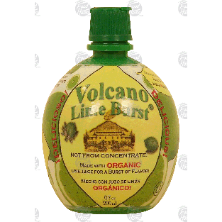 Volcano Lime Burst lime juice made with orgranic 6.7oz