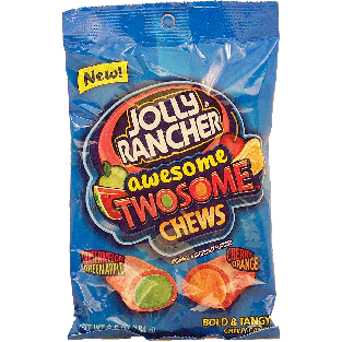 Jolly Rancher awesome twosome bold & tangy chewy candy; watermelo 6.5oz