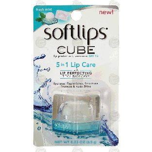 Softlips CUBE 5 in 1 lip care, spf 15, fresh mint  0.23oz
