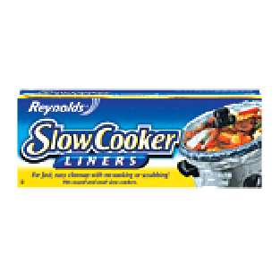 Reynolds  slow cooker liners, 13in. x 21in., 3 to 6.5 quart round a 4ct