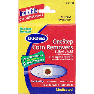 Dr Scholl's  one step corn removers, salicylic acid, maximum streng 6ct