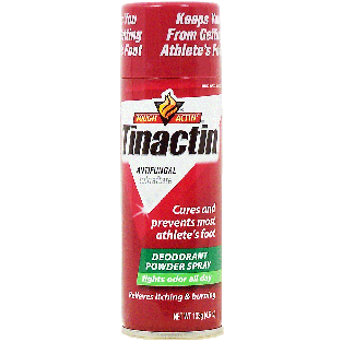 Tinactin Tough Actin' antifungal deodorant powder spray for athle4.6oz