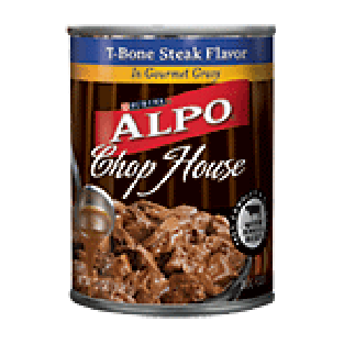 Purina Alpo Chop House, Wet Dog Food, T-Bone Steak Flavor in Gourm13oz