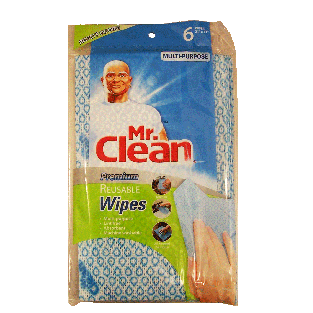 Mr. Clean  premium reusable wipes, multi-purpose, lint free, absorb6ct