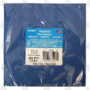 Unique  royal blue 2-ply napkins, 13 in x 13 in  20ct