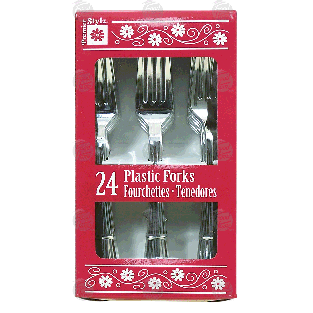 Premier Stylz  heavyweight plastic forks  24ct