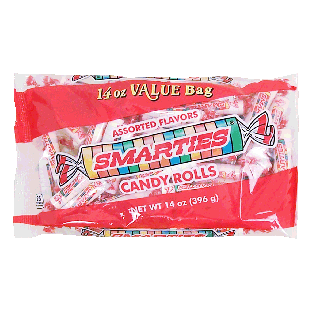 Smarties  assorted flavors candy rolls 14oz