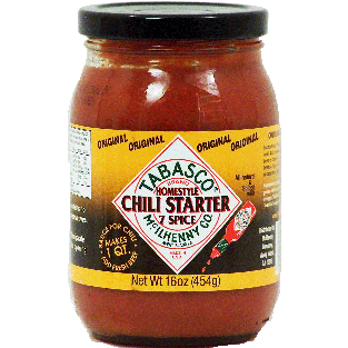 Tabasco  original recipe, homestyle 7 spice chili starter  16oz