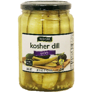 Spartan  kosher dill spears, keep refrigerated 24fl oz