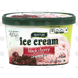 Spartan  black cherry flavored ice cream 1.75-qt